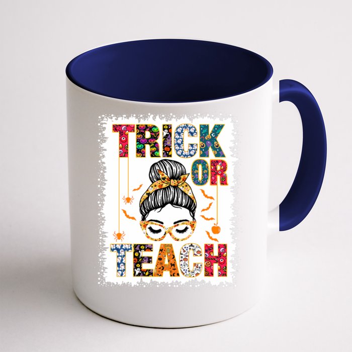 Trick Or Teach Teacher Halloween Costume 2024 Front & Back Coffee Mug