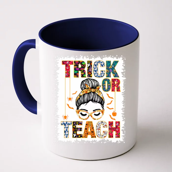 Trick Or Teach Teacher Halloween Costume 2024 Front & Back Coffee Mug