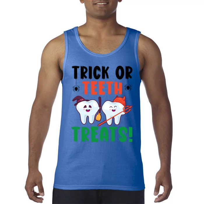 Trick Or Teeth Treats Dentistry Dental Halloween Gift Tank Top