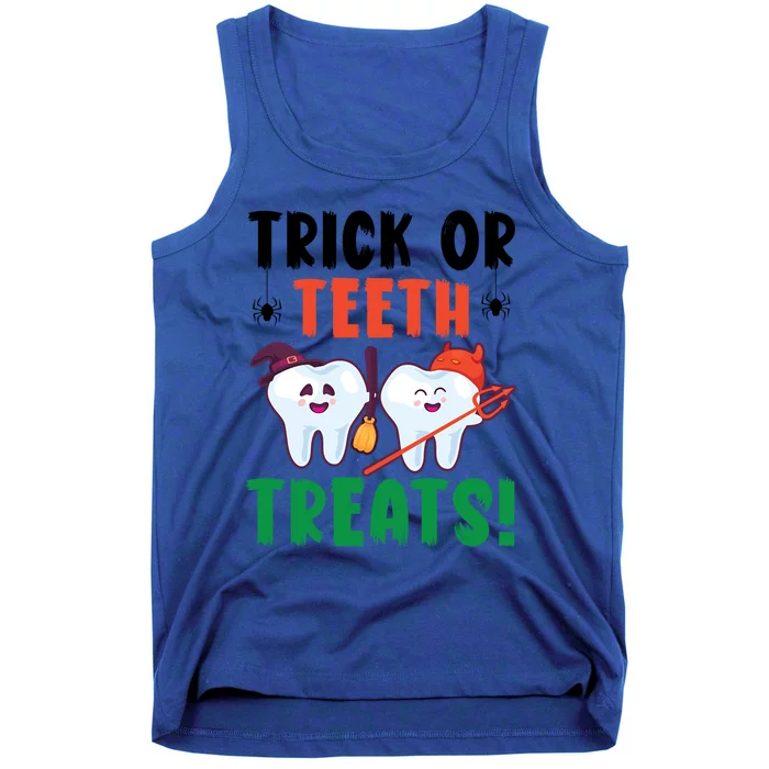 Trick Or Teeth Treats Dentistry Dental Halloween Gift Tank Top