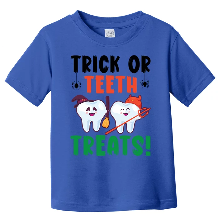 Trick Or Teeth Treats Dentistry Dental Halloween Gift Toddler T-Shirt