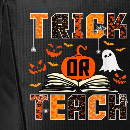 Trick Or Teach Retro Halloween Teacher Costume City Backpack