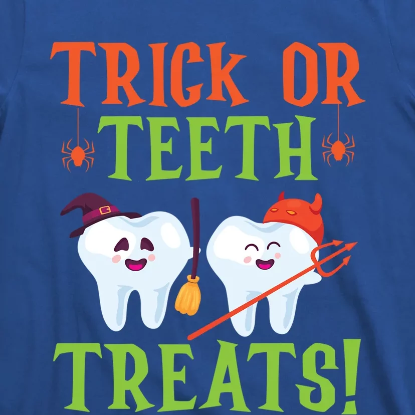 Trick Or Teeth Treats Dentistry Dental Halloween Cute Gift T-Shirt