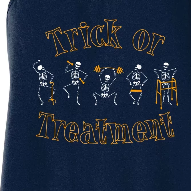 Trick Or Treatment Pt Physical Therapy Therapist Halloween Women's Racerback Tank