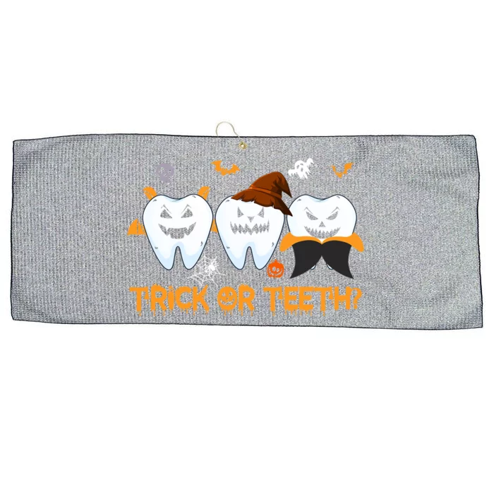 Trick Or Treat Brush Your Teeth Dentist Halloween Costume Cute Gift Large Microfiber Waffle Golf Towel