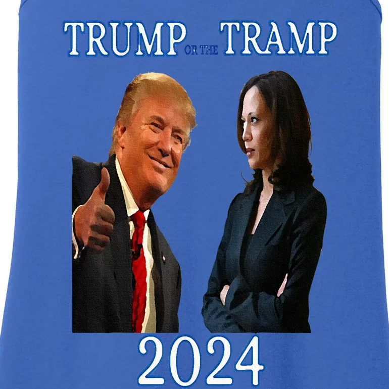 Trump Or The Tramp 2024 Vote For Trump Trump Vance Election Ladies Essential Tank