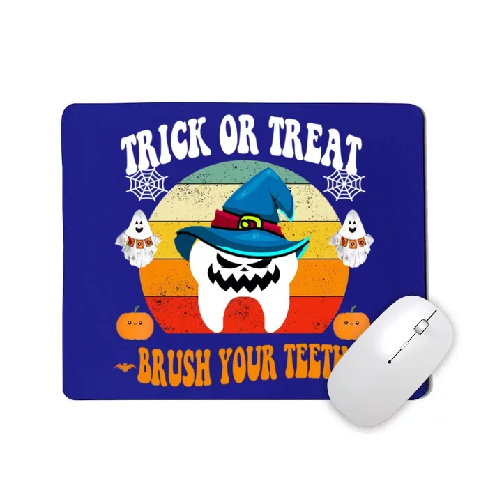 Trick Or Treat Brush Your Teeth Dentist Halloween Costume Cute Gift Mousepad