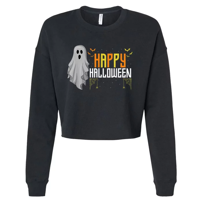 Trick Or Treat Halloween Costume Happy Halloween Cropped Pullover Crew