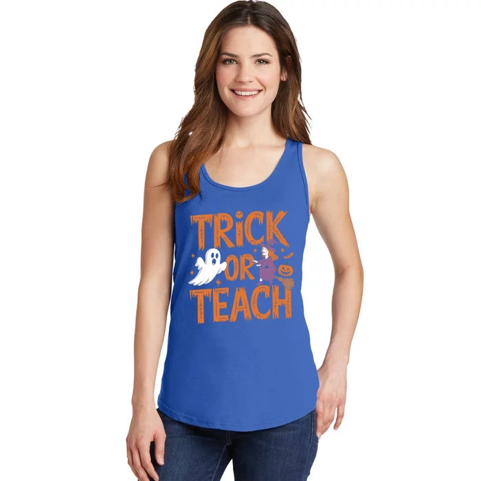 Trick Or Teach Halloween For Teachers Classroom Fun Witch Meaningful Gift Ladies Essential Tank