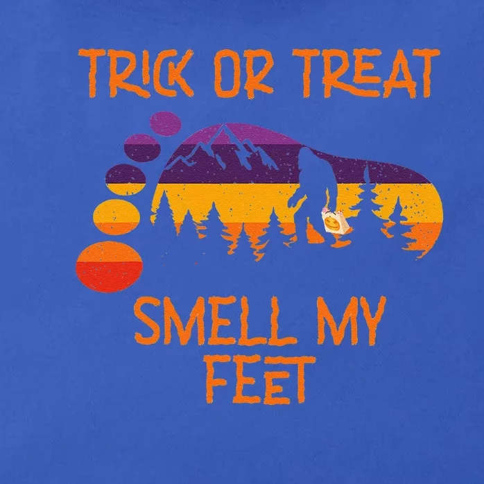 Trick Or Treat Smell My Feet Bigfoot Halloween Funny Gift Zip Tote Bag