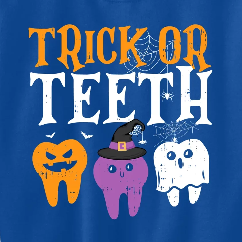 Trick Or Teeth Funny Dental Halloween Treat Dentist Gift Kids Sweatshirt