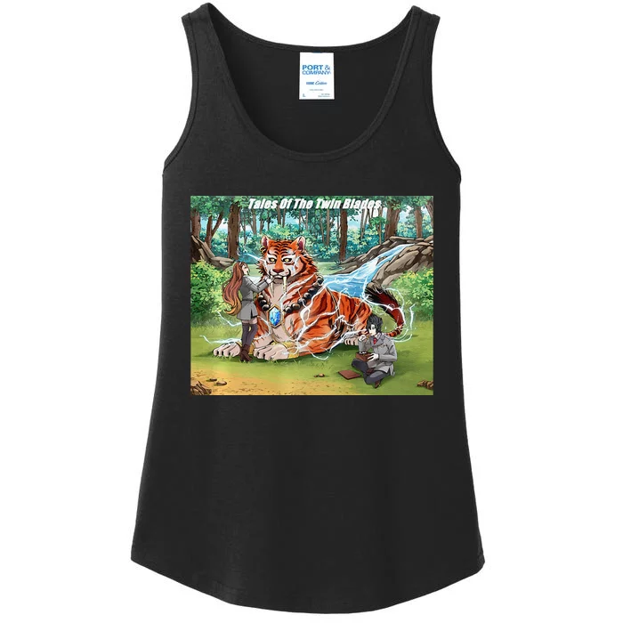 Tales Of The Twin Blades The Trio Premium Ladies Essential Tank