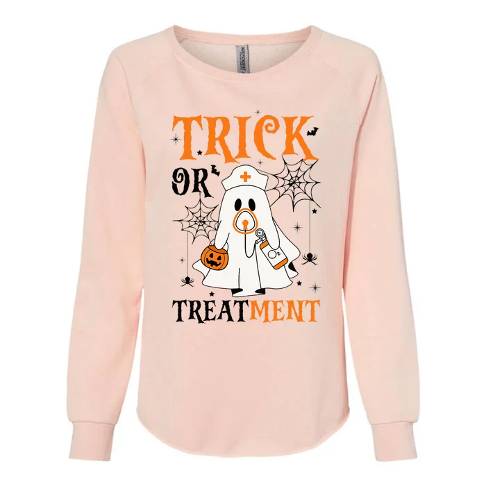 Trick Or Treatment Respiratory Therapist Nurse Halloween Womens California Wash Sweatshirt