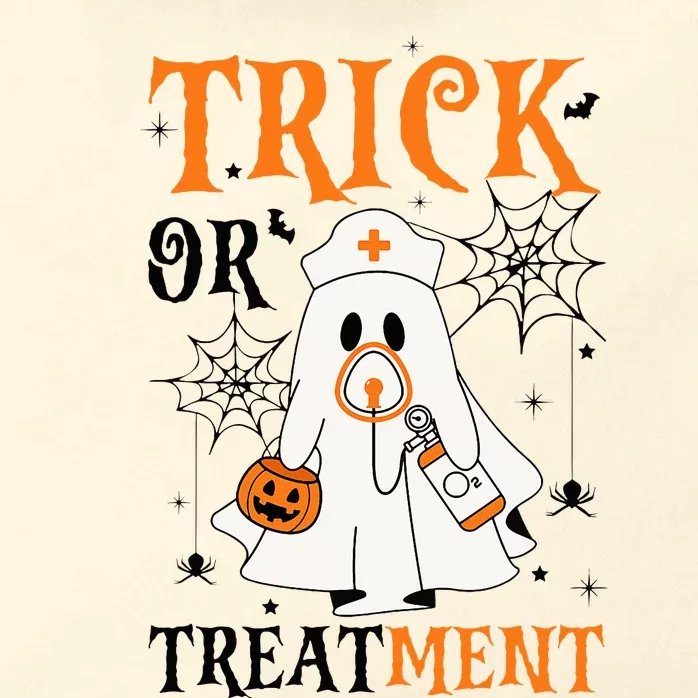 Trick Or Treatment Respiratory Therapist Nurse Halloween Zip Tote Bag