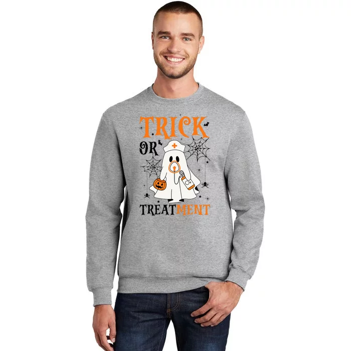 Trick Or Treatment Respiratory Therapist Nurse Halloween Tall Sweatshirt