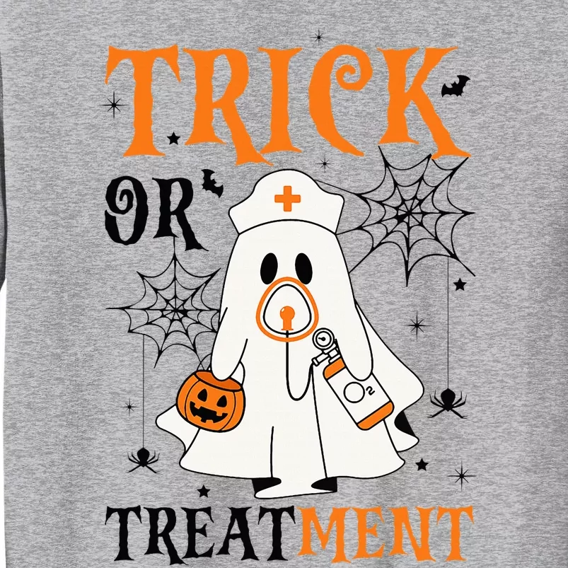 Trick Or Treatment Respiratory Therapist Nurse Halloween Tall Sweatshirt