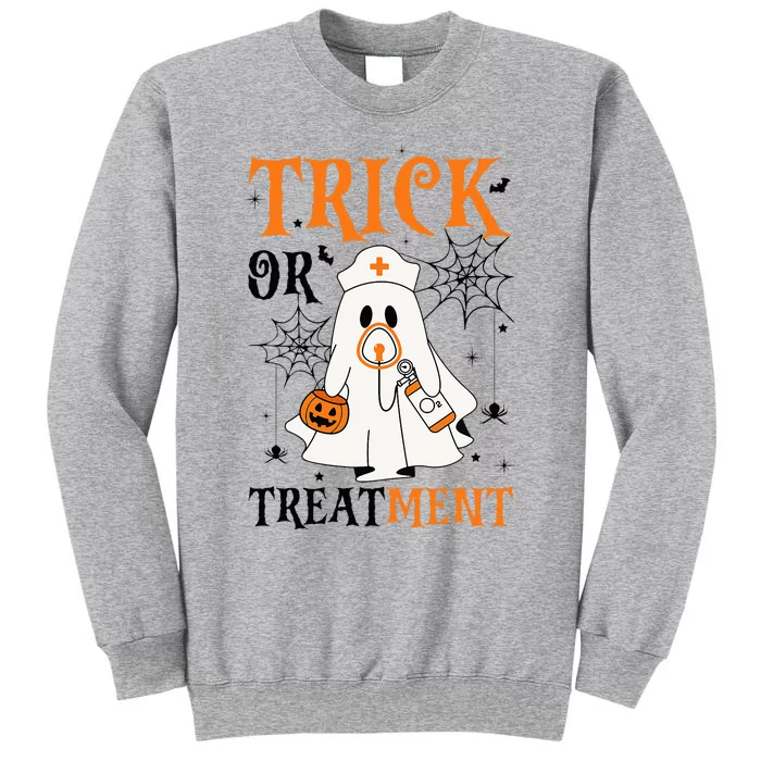 Trick Or Treatment Respiratory Therapist Nurse Halloween Tall Sweatshirt