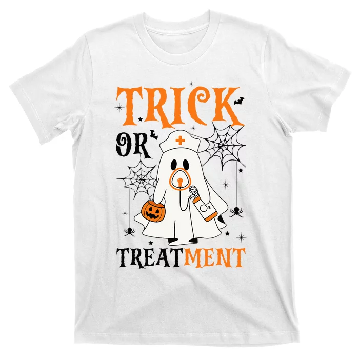 Trick Or Treatment Respiratory Therapist Nurse Halloween T-Shirt