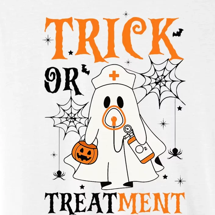 Trick Or Treatment Respiratory Therapist Nurse Halloween ChromaSoft Performance T-Shirt