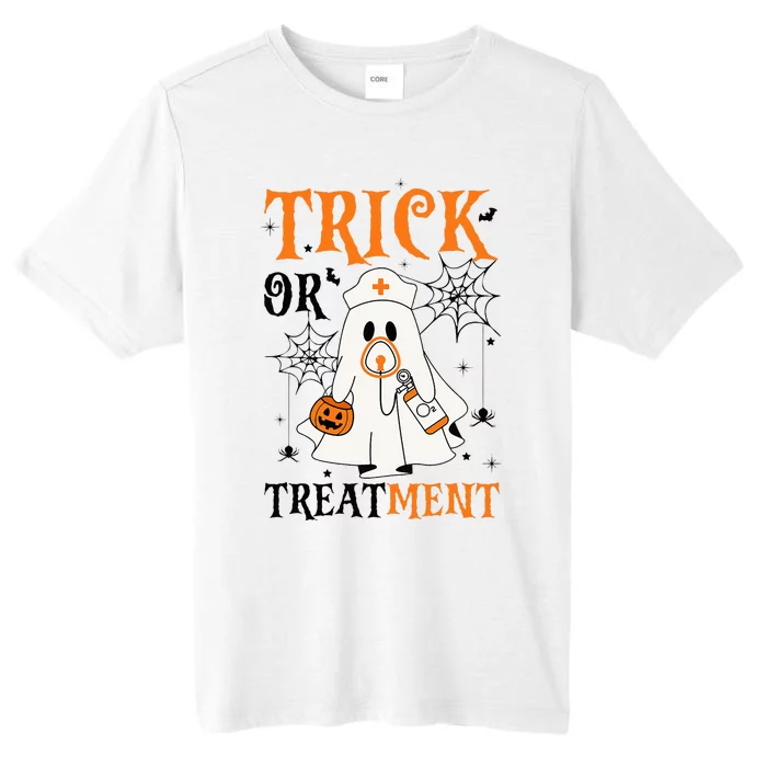 Trick Or Treatment Respiratory Therapist Nurse Halloween ChromaSoft Performance T-Shirt