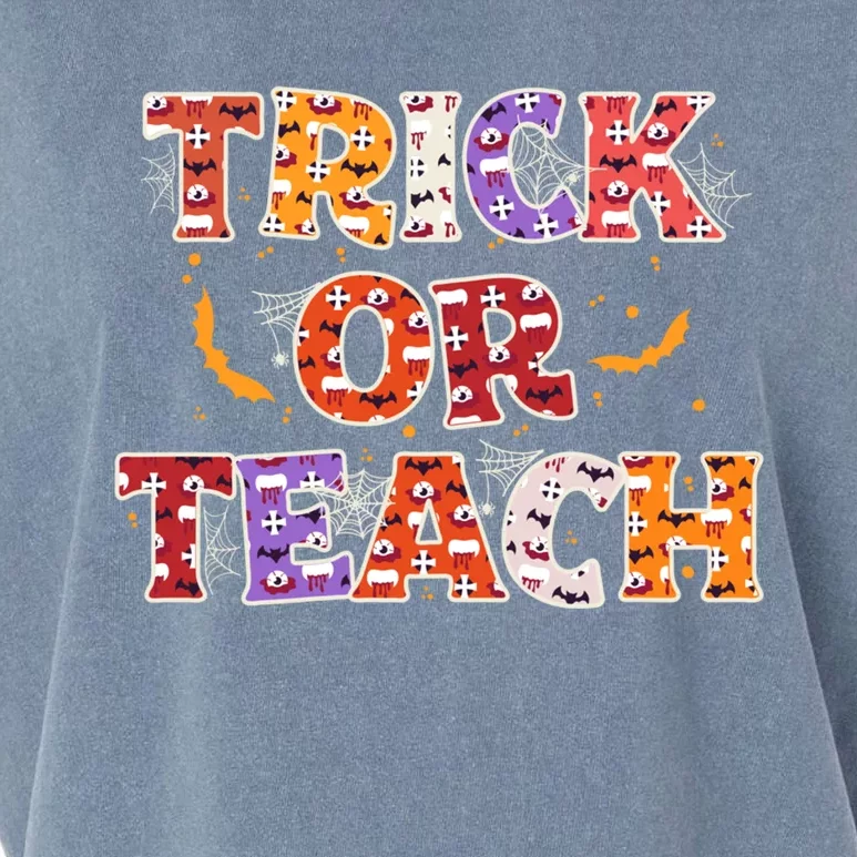 Trick Or Teach Halloween Lazy Costume Teachers And Professors Great Gift Garment-Dyed Women's Muscle Tee