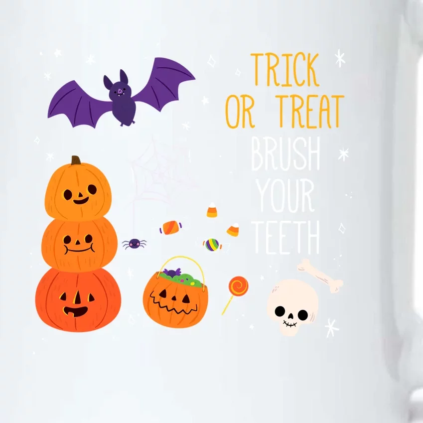 Trick Or Treat Brush Your Teeth Dentist Meaningful Gift Black Color Changing Mug