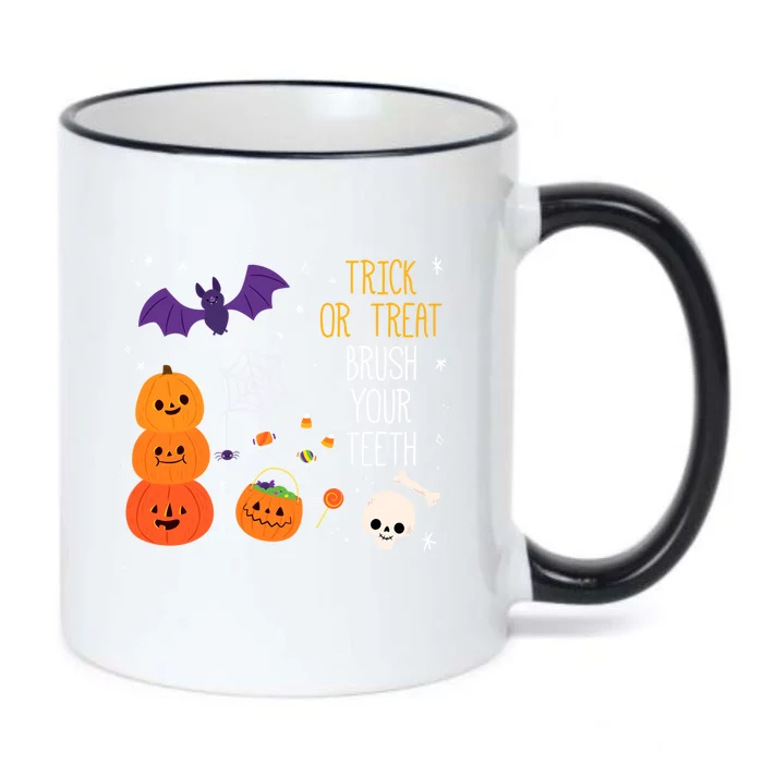 Trick Or Treat Brush Your Teeth Dentist Meaningful Gift Black Color Changing Mug