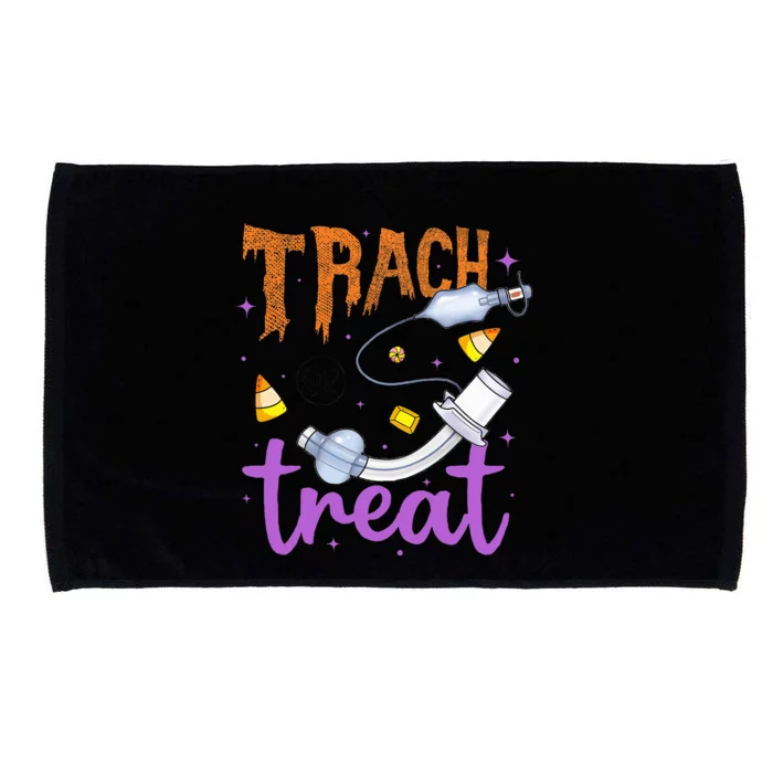 Trach Or Treat Nurse Respiratory Therapist ICU RN Halloween Microfiber Hand Towel