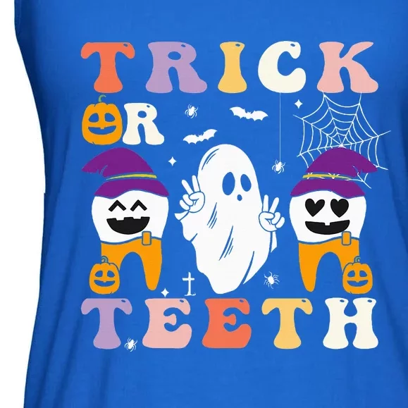 Trick Or Teeth Halloween Costumes Dental Assistant Dentist Ladies Essential Flowy Tank