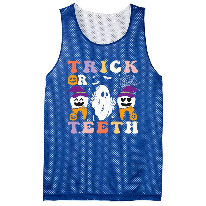 Trick Or Teeth Halloween Costumes Dental Assistant Dentist Mesh Reversible Basketball Jersey Tank