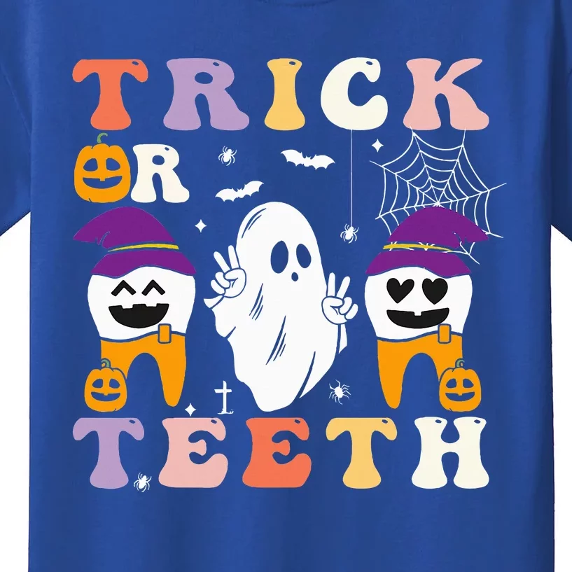 Trick Or Teeth Halloween Costumes Dental Assistant Dentist Kids T-Shirt