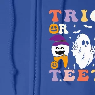 Trick Or Teeth Halloween Costumes Dental Assistant Dentist Full Zip Hoodie