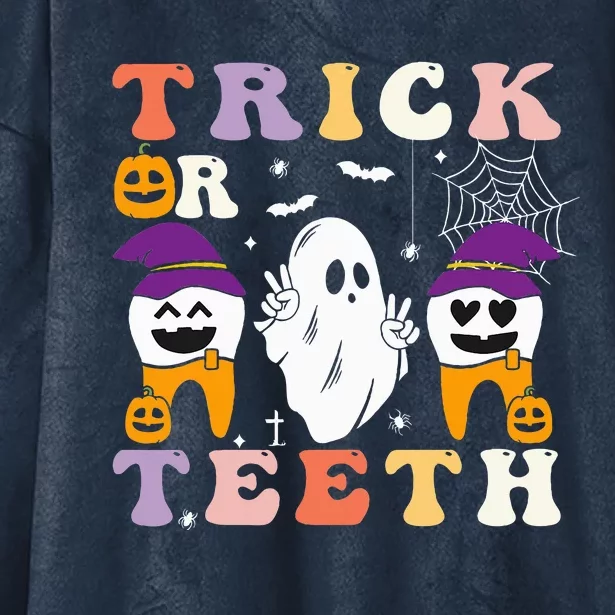 Trick Or Teeth Halloween Costumes Dental Assistant Dentist Hooded Wearable Blanket