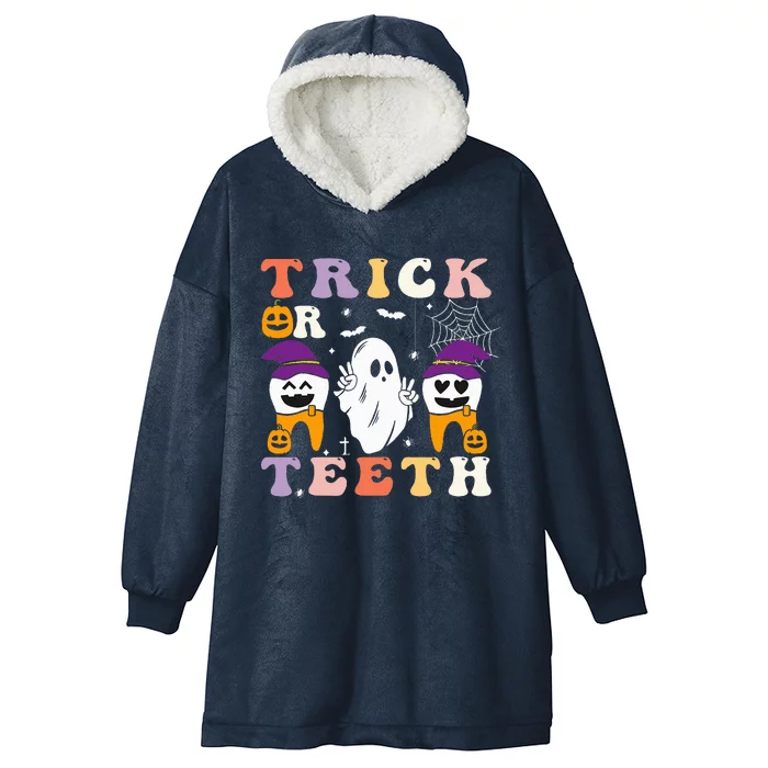 Trick Or Teeth Halloween Costumes Dental Assistant Dentist Hooded Wearable Blanket