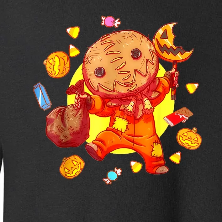 Trick Or Treat Cute Sam Funny Halloween 2024 Toddler Sweatshirt