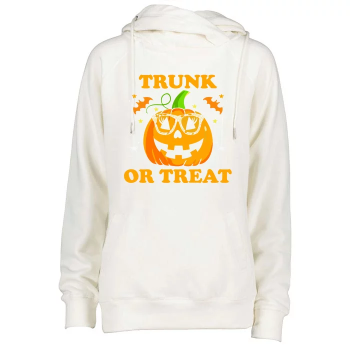 Trunk Or Treat Halloween Costume Christian Pumpkin Church Gift Womens Funnel Neck Pullover Hood