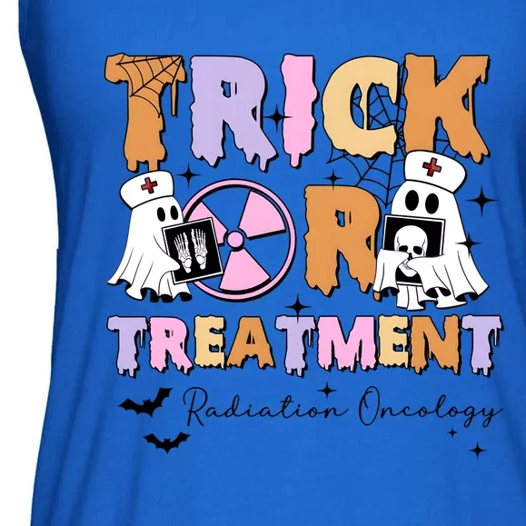 Trick Or Treatment Radiation Oncology Halloween Ladies Essential Flowy Tank