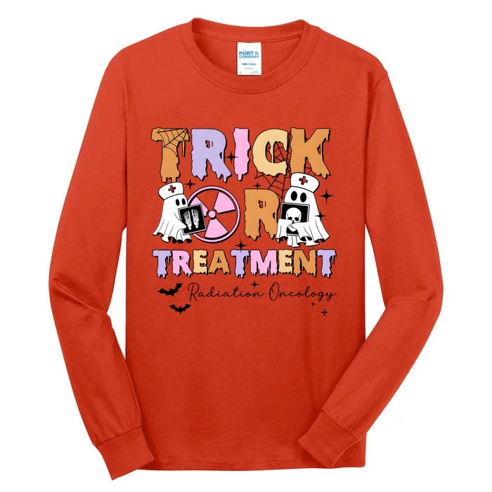 Trick Or Treatment Radiation Oncology Halloween Tall Long Sleeve T-Shirt