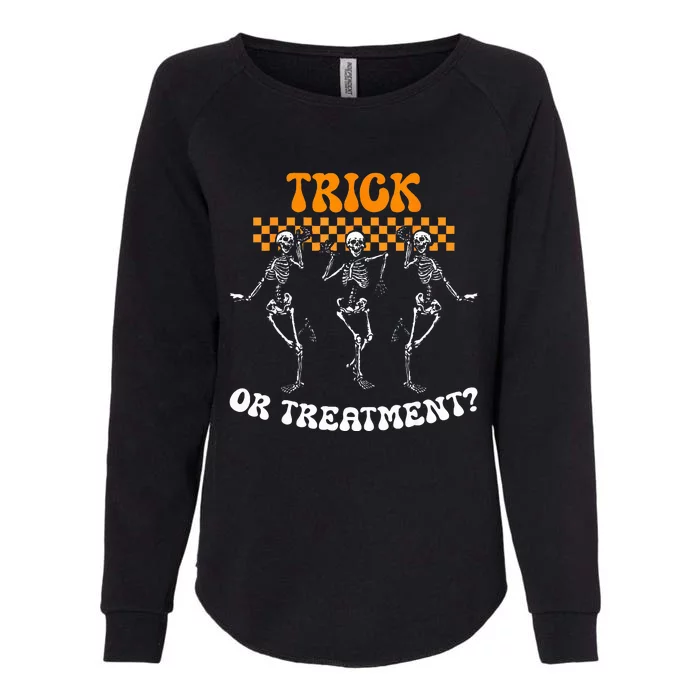 Trick Or Treatment Physical Therapy Skeleton PT Halloween Womens California Wash Sweatshirt