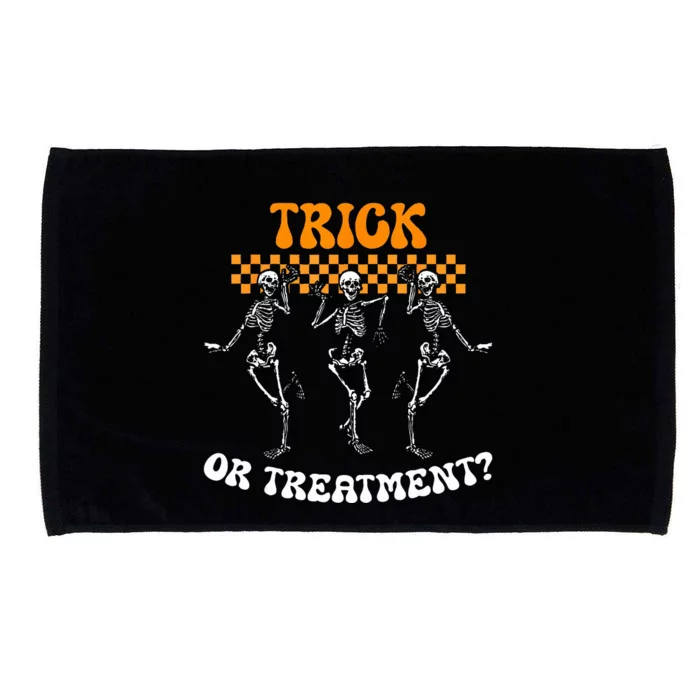 Trick Or Treatment Physical Therapy Skeleton PT Halloween Microfiber Hand Towel