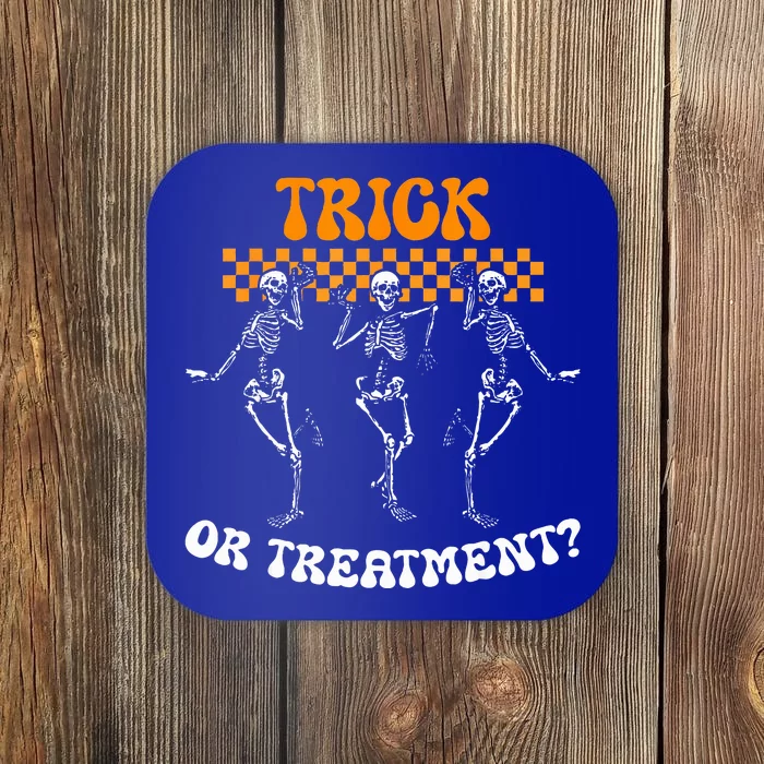 Trick Or Treatment Physical Therapy Skeleton PT Halloween Coaster