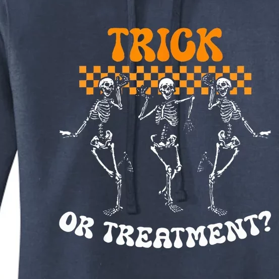 Trick Or Treatment Physical Therapy Skeleton PT Halloween Women's Pullover Hoodie