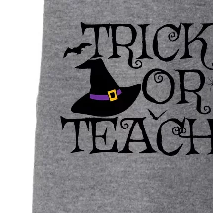 Trick Or Teach Funny Halloween Teacher Costume Humor Gift Doggie 3-End Fleece Hoodie