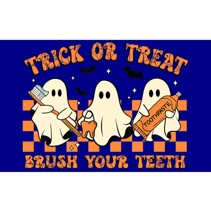 Trick Or Treat Brush Your Teeth Halloween Spooky Dental Assi Gift Bumper Sticker