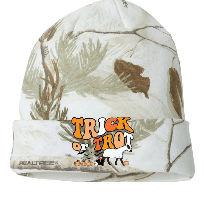 Trick Or Trot Horse Ghost Halloween Pumpkin Horseback Riding Kati - 12in Camo Beanie