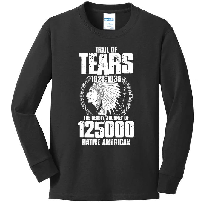 Trail Of Tears The Deadly Journey Of Native American Kids Long Sleeve Shirt