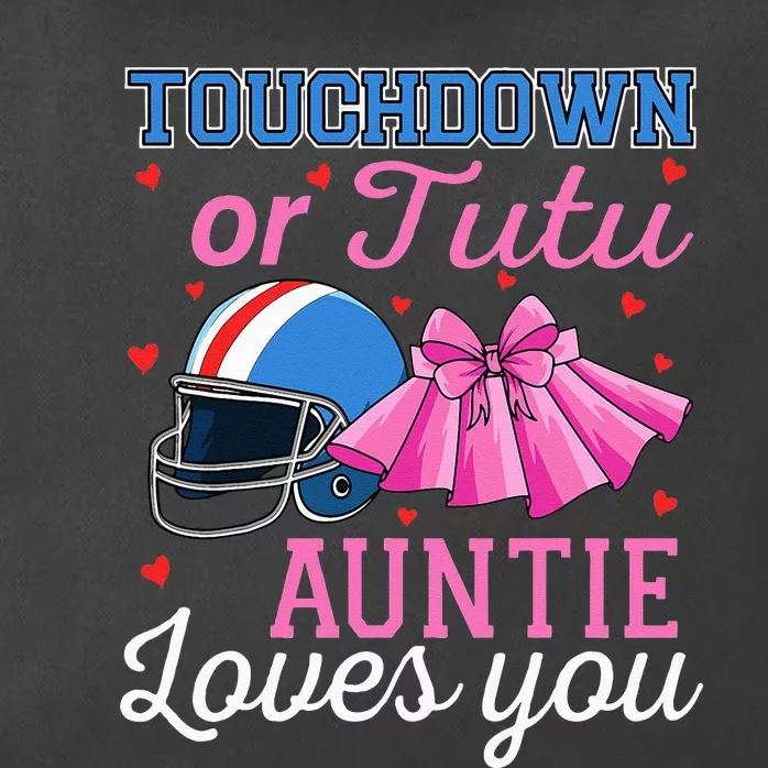 Touchdown Or Tutu Auntie Loves You Football Baby Shower Zip Tote Bag