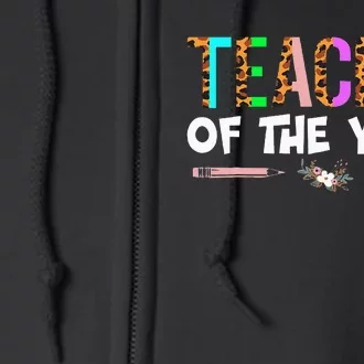 Teacher Of The Year Party Gift Teacher Appreciation Gifts Full Zip Hoodie