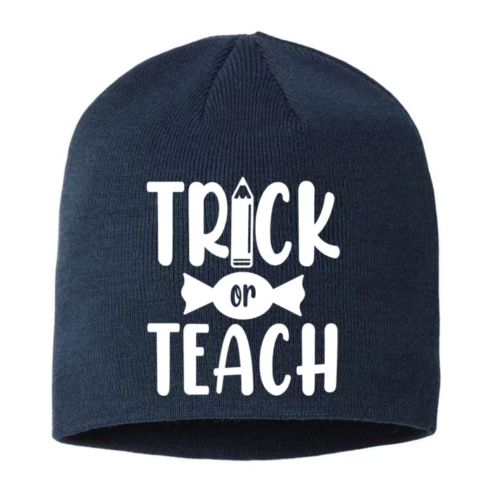 Trick Or Teach Halloween Teacher 8 1/2in Sustainable Knit Beanie