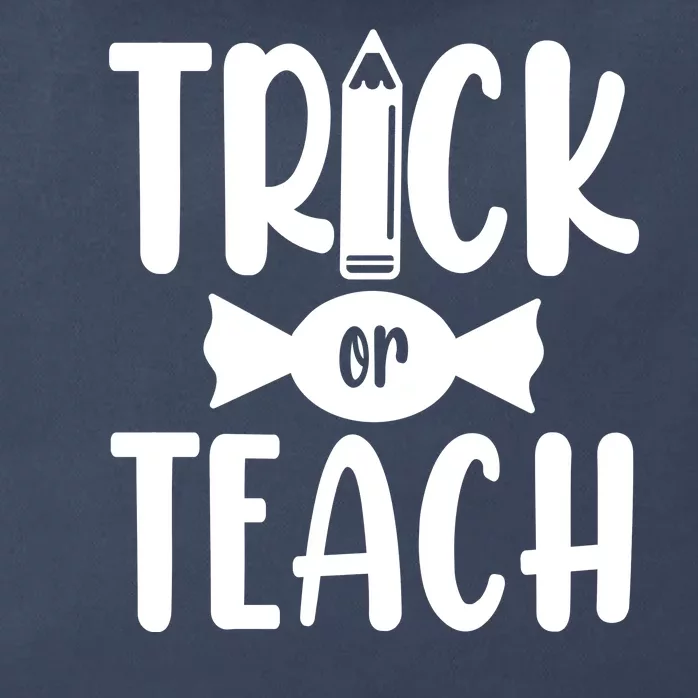 Trick Or Teach Halloween Teacher Zip Tote Bag